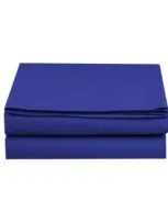 Elegant Comfort Silky Soft Flat Sheet, California King In Bright Blue