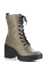 Fly London Tiel Combat Boot In 007 Taupe Dublin