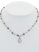 Rachel Reinhardt Silver Labradorite & Moonstone Necklace