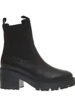 Hogan Black Leather Ankle Boots