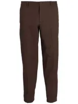 Armani Exchange Straight-leg Cotton Chinos In Brown