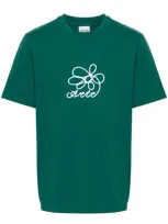 Arte Flower Embroidery T-shirt In Green