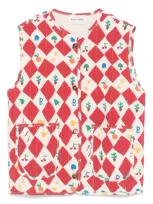 Bobo Choses Kids' Harlequin Gilet In Neutrals