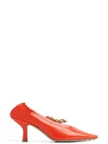 Bottega Veneta Melbourne Chain Strap Pump In New Orange