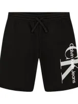 Calvin Klein Kids' Big Boys Graphic Knit Shorts In Black