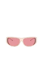 Diesel Wraparound Style Sunglasses In Pink