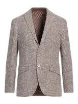 Etro Man Blazer Ivory Size 44 Alpaca Wool, Wool, Polyamide In White