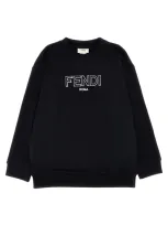 Fendi Kids' Logo Sweatshirt In Black