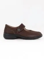 Finn Comfort Women's Laval Shoes - Wide In Ebony Longbeach In Brown