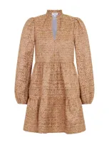 Fresha London Women's Riley Dress Gold Metallic