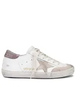 Golden Goose Super Star Sneaker In White/beige/light Brown