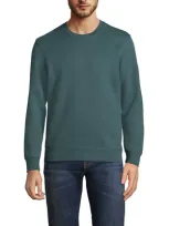 Lands' End Long Sleeve Serious Sweats Crewneck Sweatshirt In Green