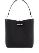 Longchamp Shoulder Bag M Le Roseau In Black