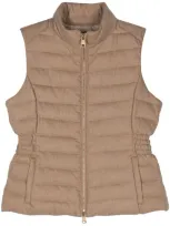 Lorena Antoniazzi Padded Gilet In Brown