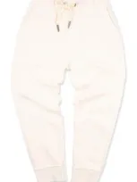 Miki Miette Kids' Ziggy Cotton Blend Joggers In Cream