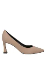 Miss Unique Woman Pumps Light Brown Size 7 Leather In Beige