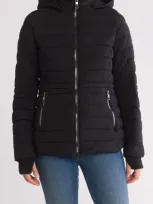 Nautica Water Resistant Quilted Jacket In Black