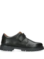 Papouelli Kids' Leather Harry School Shoes In Black