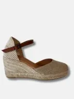 Pinaz Goldie Closed Toe Espadrille In Brown