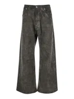 Rick Owens Brown Wide Leg Jeans