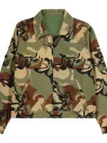 Tier Nyc Camo Workwear Jacket In Green/brown