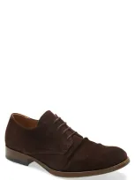 Fly London Mask Plain Toe Derby In 001 Expresso Oil Suede