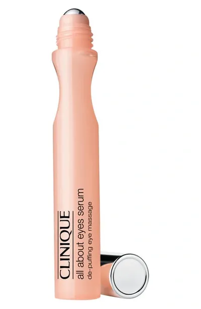 Clinique All About Eyes Serum De-puffing Eye Massage Rollerball In Size 1.7 Oz. & Under