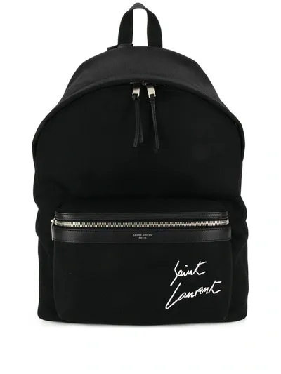 Saint Laurent City Backpack In Black