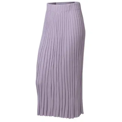 25 Union Women's Pink / Purple Pleated Midi Skirt Lavender In Pink/purple