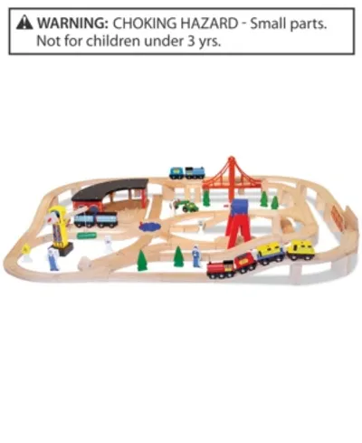 Melissa & Doug Babies'  Wooden Railway Set