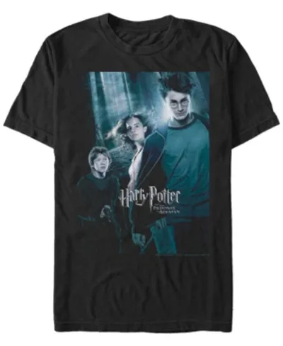 Fifth Sun Harry Potter Men's Prisoner Of Azkaban Forest Poster Short Sleeve T-shirt In Black