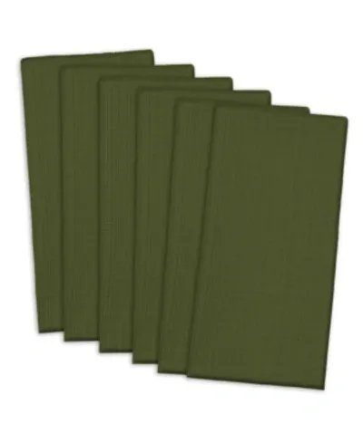 Design Imports Variegated Olive Napkin, Set Of 6 In Green