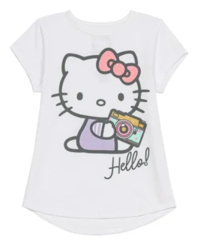 Disney Kids' Toddler Girls Hello Kitty Camera Tee In White