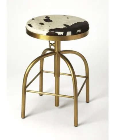 Butler Specialty Butler Hair-on-hide Barstool In Gold