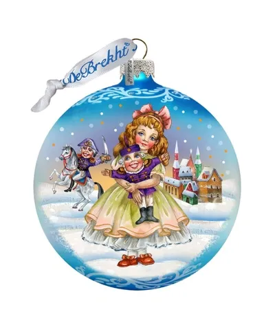 G.debrekht Nutcracker Clara Hand Painted Glass Ornament In Multi