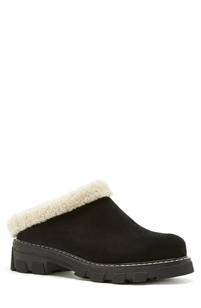 La Canadienne Always Waterproof Genuine Shearling Lined Clog In Black