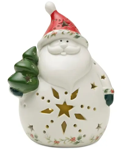 Pfaltzgraff Winterberry Led Santa Figure