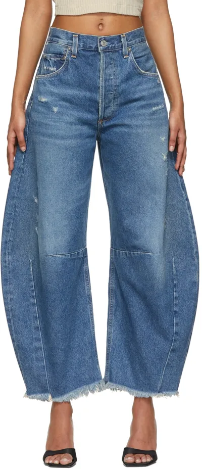 Citizens Of Humanity Blue Horseshoe Jeans In Medium Wash