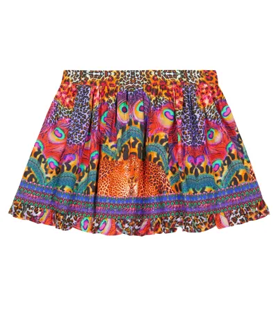 Camilla Kids' Xanadu Rising Embellished Printed Cotton Skirt In Multicolour