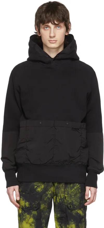 Nemen Icon Multipocket Hoodie In Ink Black