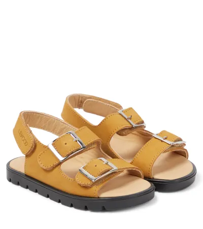 Liewood Kids' Dennis Leather Sandals In Golden Caramel