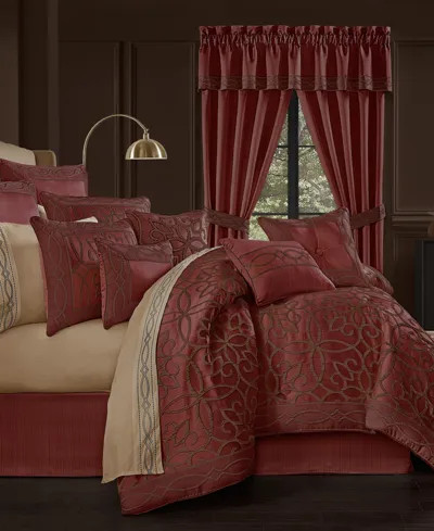 Five Queens Court Chianti 4 Piece Comforter Set, Queen In Red