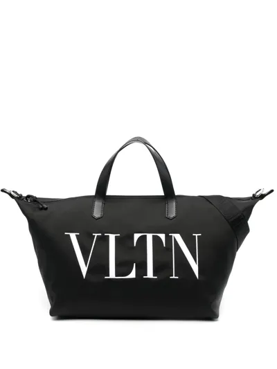 Valentino Garavani Logo-print Tote Bag In Black