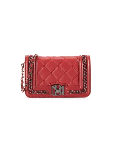 Badgley Mischka Women's Diamond-quilted Crossbody Bag In Red