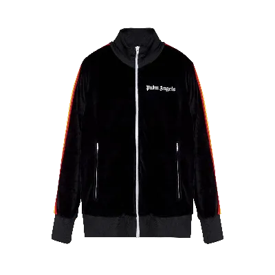 Pre-owned Palm Angels Pa Rainbow Chenille Track Jacket 'black'