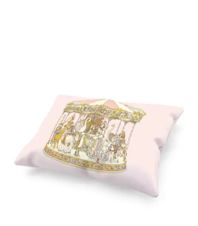 Atelier Choux Kids' Cotton-satin Carousel Pillow In Multi