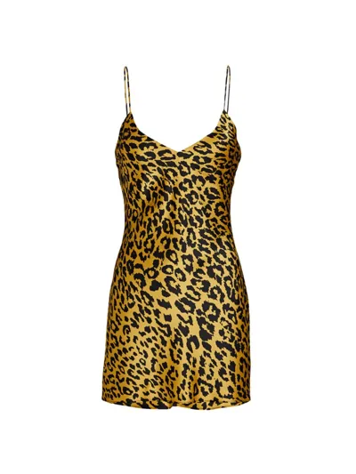 Sergio Hudson Leopard-print Silk Minidress