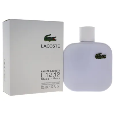 Lacoste Eau De  L.12.12 Blanc By  For Men - 3.3 oz Edt Spray In White