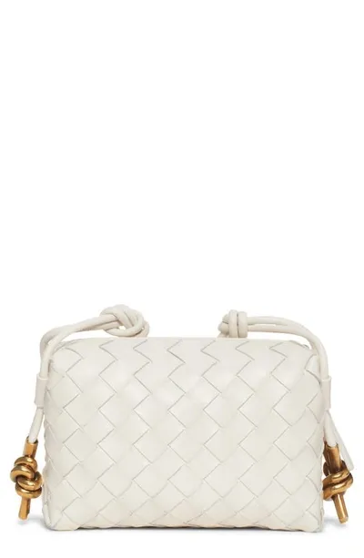 Bottega Veneta Intrecciato Leather Mini Bag In White