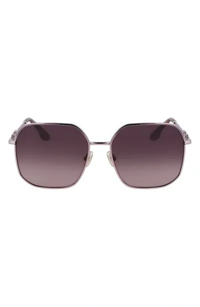 Victoria Beckham 58mm Square Sunglasses In Rose